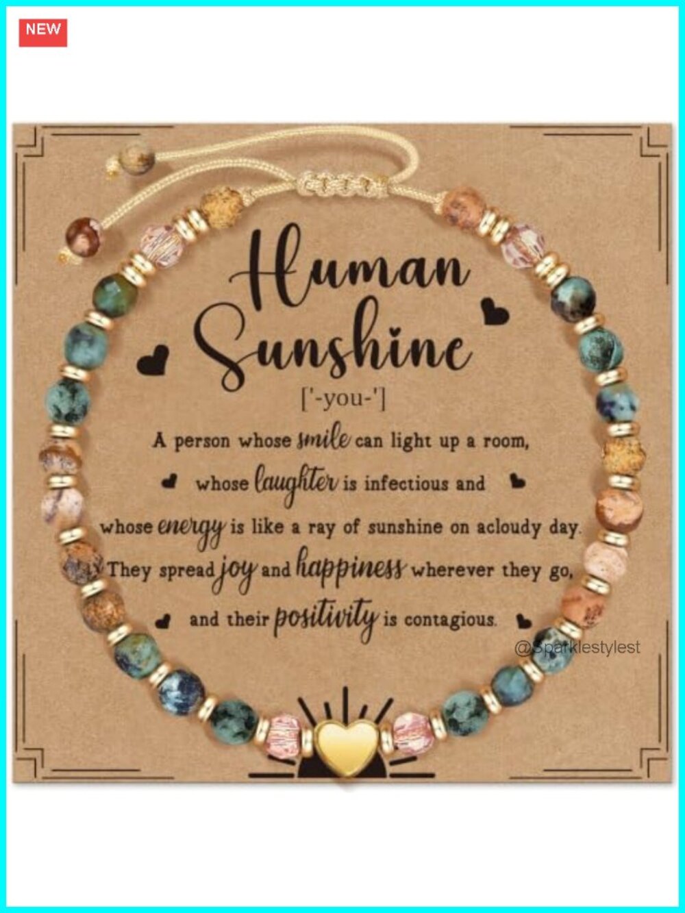 Natural Stone Healing Bracelet Inspirational Gift for Women